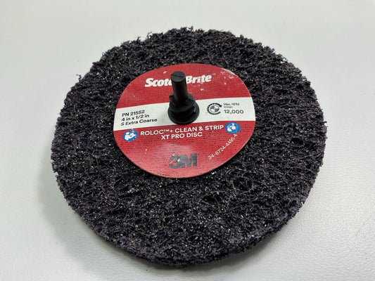 (10) 3M 21552 Scotch-Brite Roloc+ 4'' Clean & Strip XT Pro Disc Rust Removal