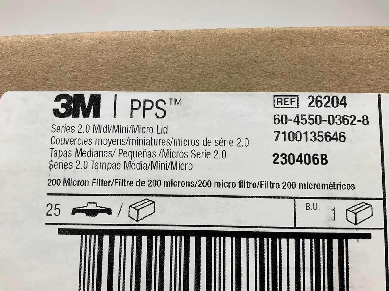 3M 26204 PPS Spray Gun Disposable Lids, 200 Micron Filter, Series 2.0 Midi Lids