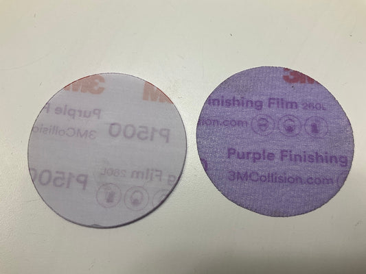 3M 30367 260L Series Sanding Abrasive Discs 3 In Dia 1500 Grit Purple, 50 Discs