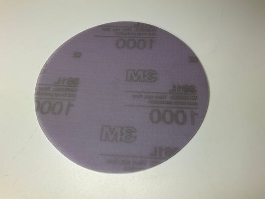 3M 30698 Hookit 6'' P1000 1000 GRIT Ceramic Clear Coat Sanding Disc (10/BOX)