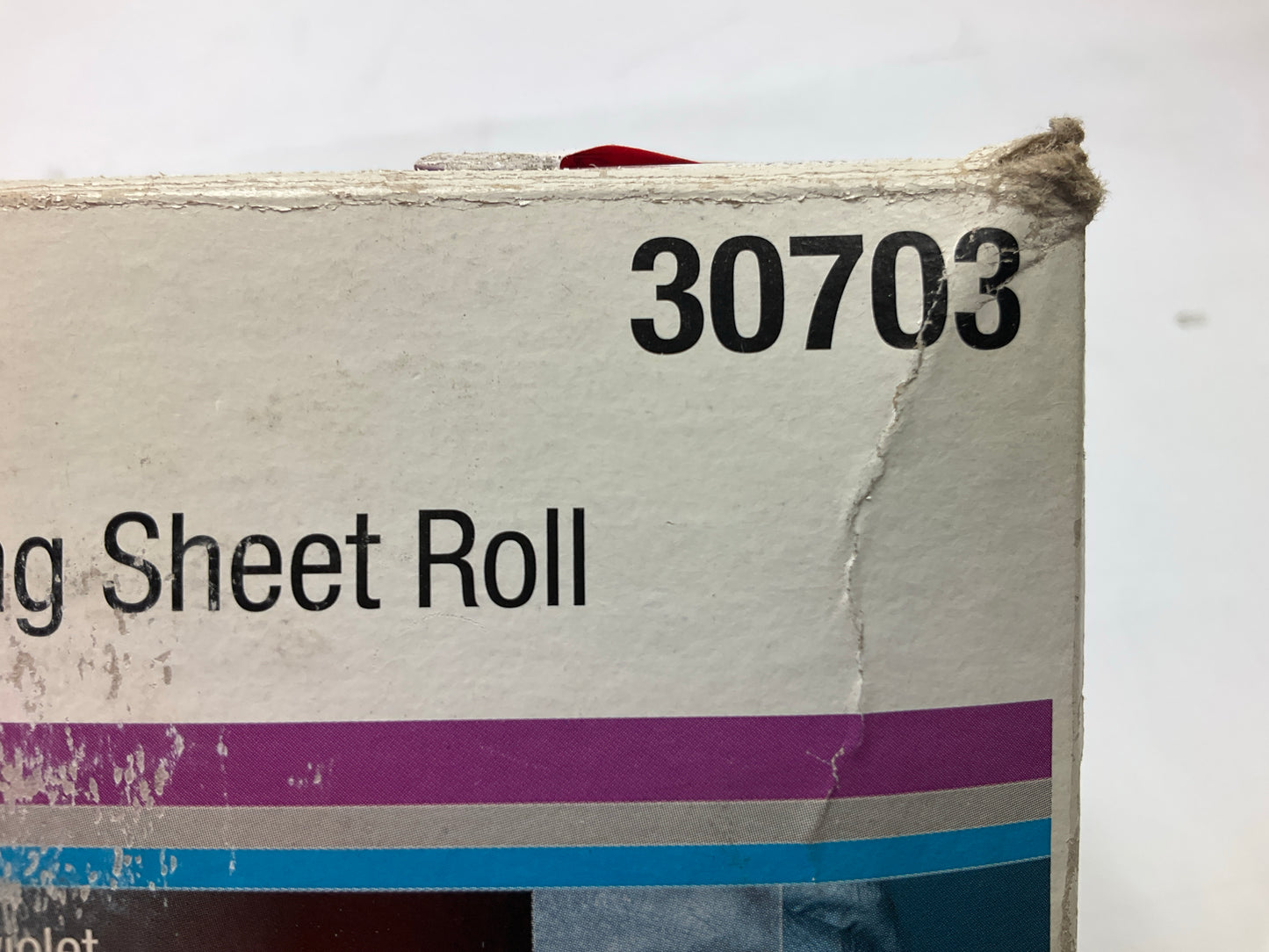3M 30703 Hookit Purple Clean Sanding Sheet Roll, 400 Grade, 70mm X 12m