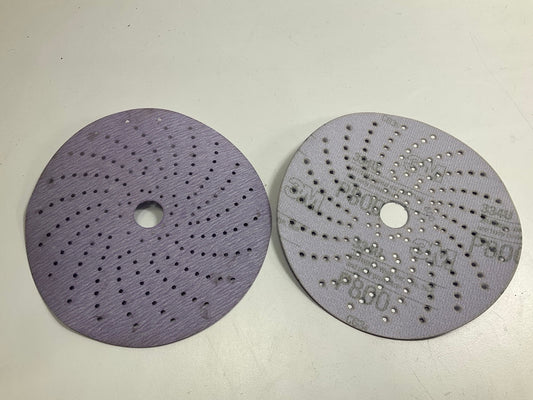 3M 30760 6'' Hookit Purple Multi-Hole Clean Sanding Disc P800 Grit, 50 Discs