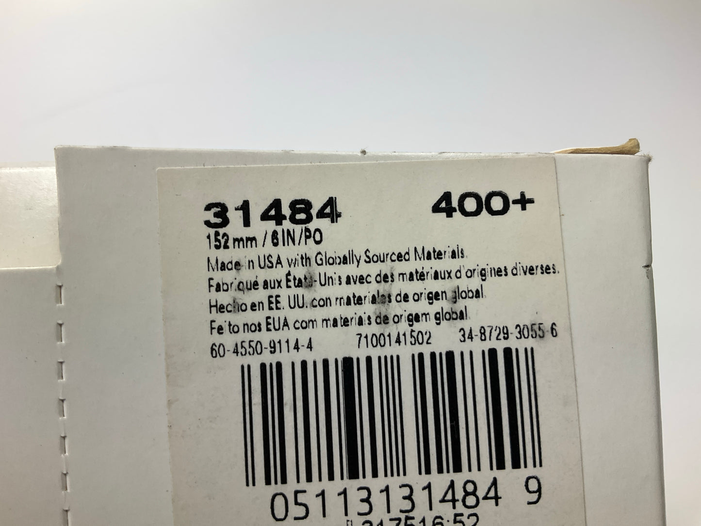 3M 31484 Cubitron II Hookit Clean Sanding Abrasive Disc, 6'' 400+ Grade 50 Discs