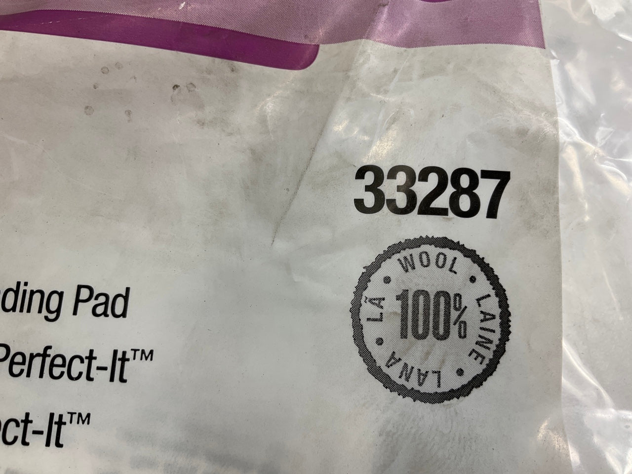 3M 33287 6'' Perfect-It Double Sided Wool Compound Polishing Buffing Pad