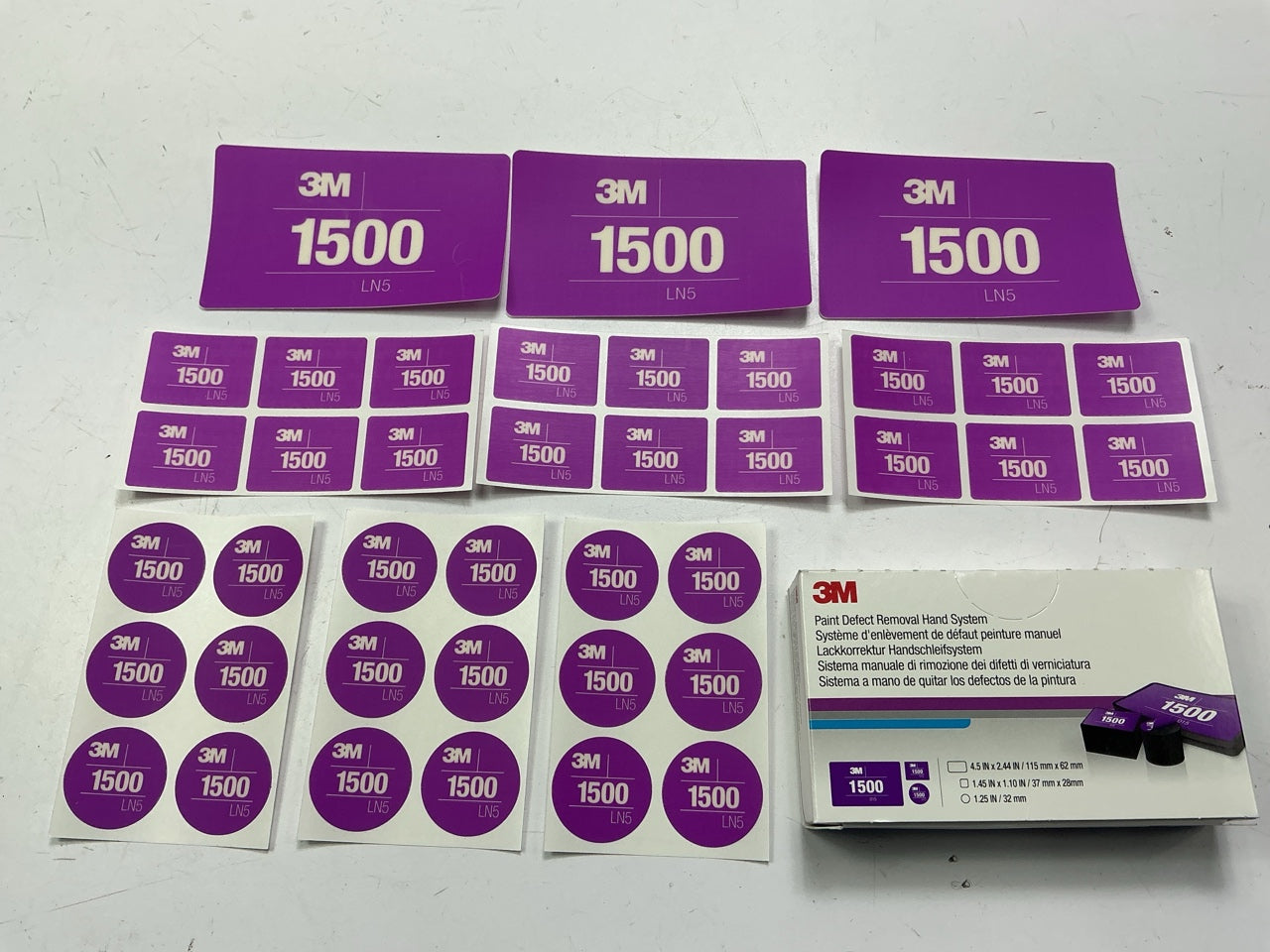 Missing 3M 33909, COMES AS SHOWN - 3M 33888 Paint Defect Removal Hand System Kit