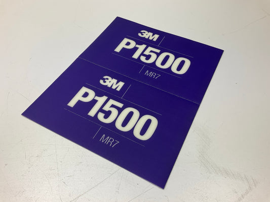 3M 34343 Hookit Flexible Abrasive Sandpaper Sheet, P1500, 5-1/2''x6-3/4'', 25/pack