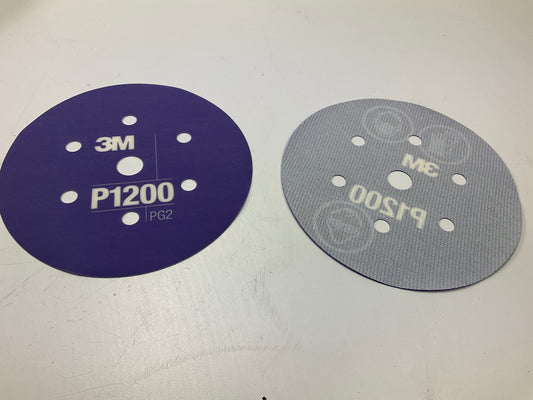 3M 34408 6'' Hookit Flexible Abrasive Dust Free Disc P1200 Grit, 16 Discs Total