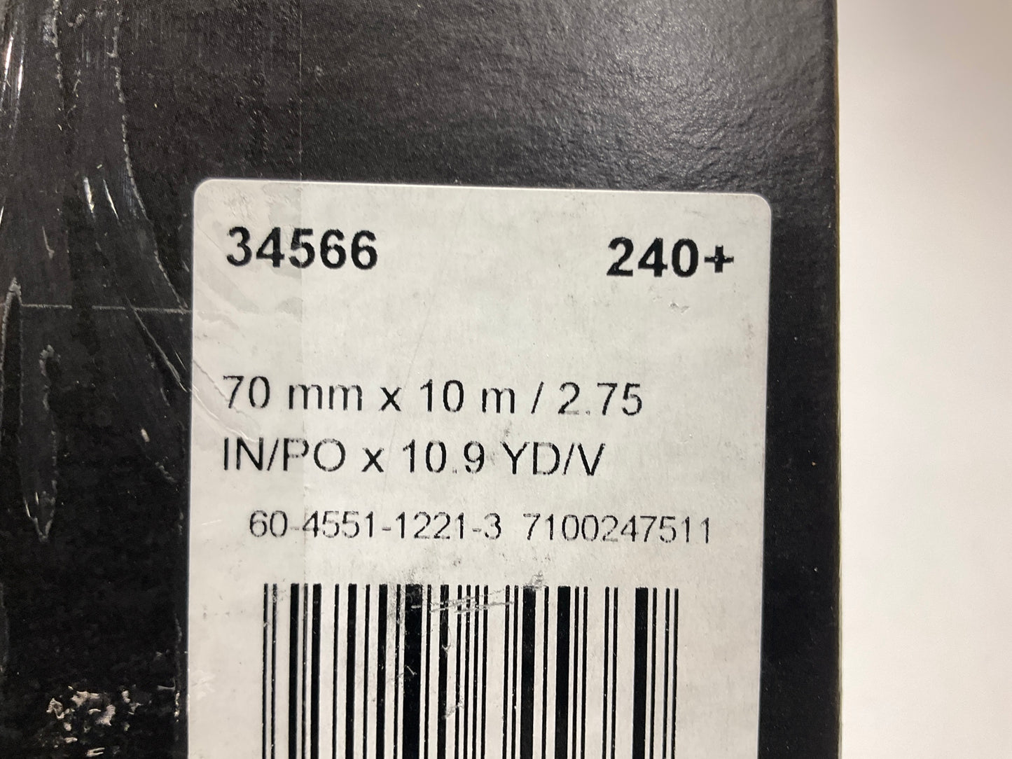 3M 34566 Cubitron II Net Sheet Roll 240+ Grit , 70mm X 10M, File Hook-it