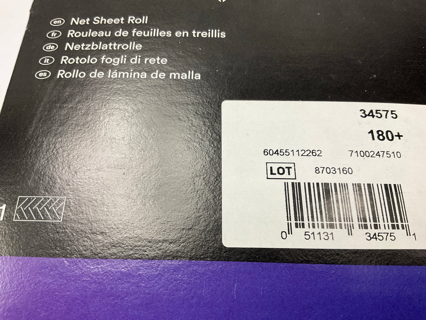 3M 34575 Cubitron II Net Sheet Roll - 180+ Grit, Efficient Cutting, 115mm X 10m
