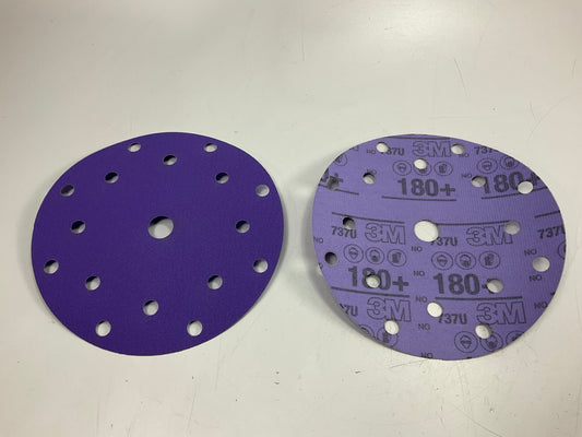 3M 34794 Cubitron II Hookit 7'' Clean Sanding Abrasive Disc, 180 Grit, 50 Discs