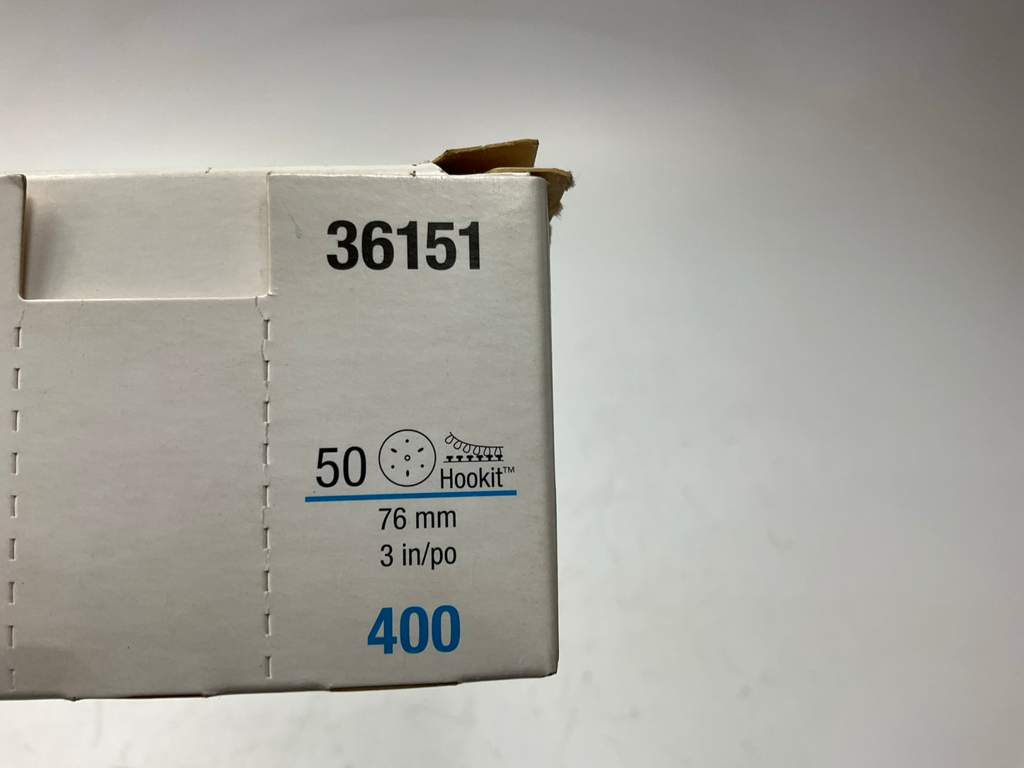 3M 36151 Multi-Hole Hook & Loop 400 Grit 3 In. Sanding Abrasive Disc (49/Pack)