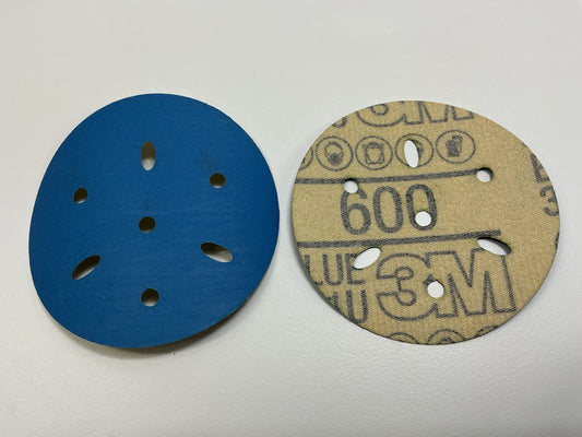 3M 36153 Multi-Hole Hook & Loop 600 Grit 3'' Sanding Discs (49/Pack)