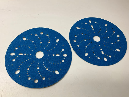 3M 36172 Hookit Blue Abrasive Sanding Disc Multi-hole 6'' 80 Grit - 50 Discs