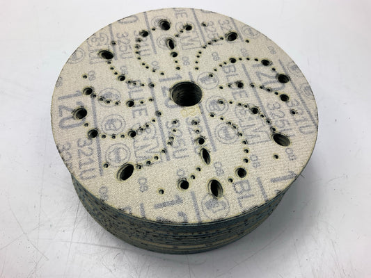 3M 36174 120 Grit Hookit Blue Abrasive Sanding Disc Multi-hole 6'', 50 / Box