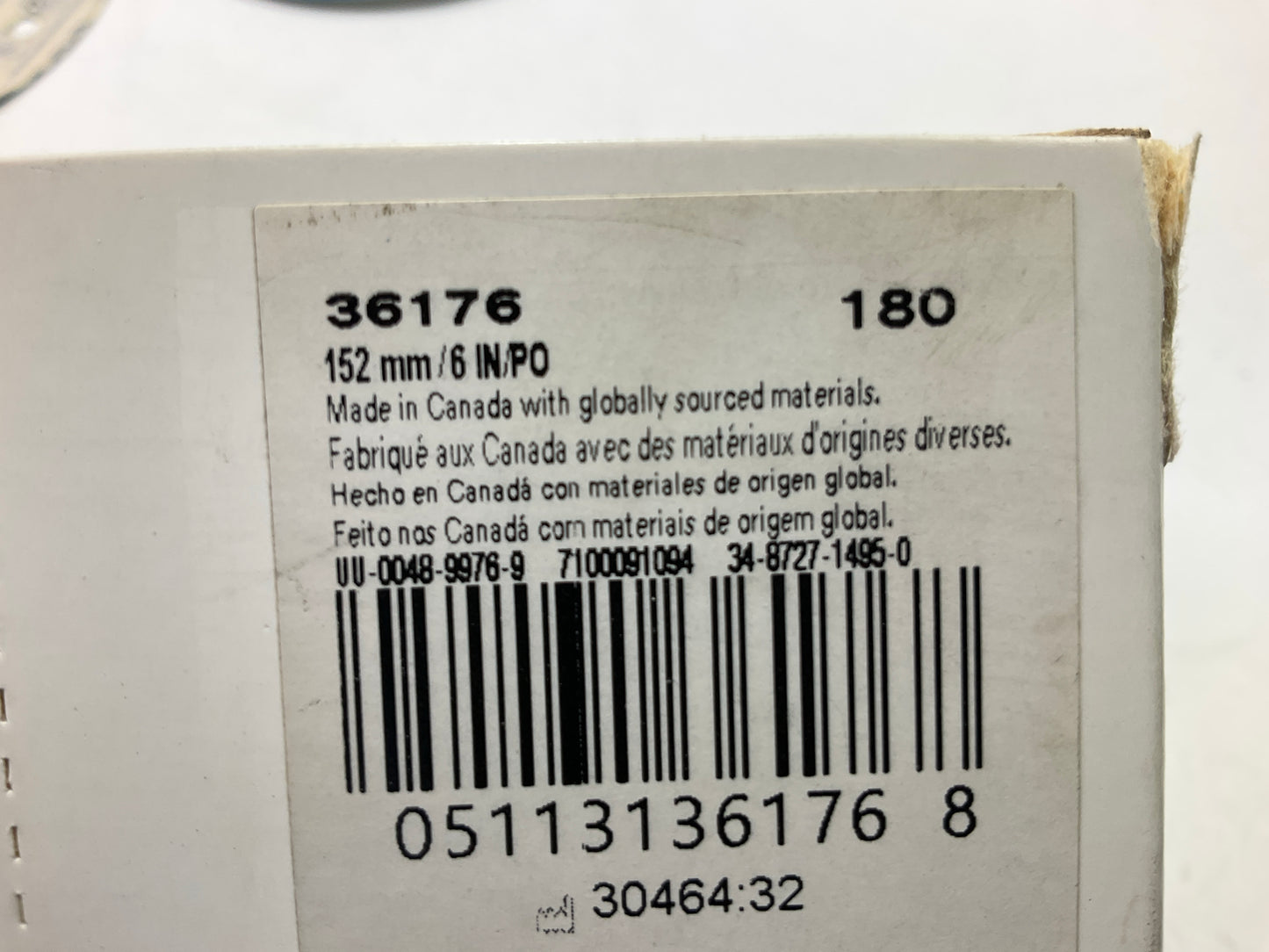 3M 36176 Hookit Blue Abrasive Sanding Disc Multi-hole 6 Inch 180 Grit (50 Discs)