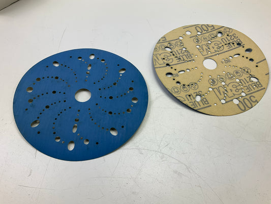 3M 36182 321U Series 6'' Multi-Hole Abrasive Sanding Discs, 500 Grit, 50 Discs