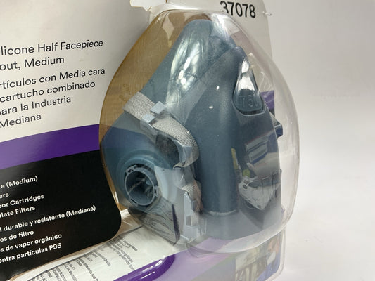 3M 37078 Half Facepiece Respirator Silicone Mask OV / P95 Size Medium 01-2028