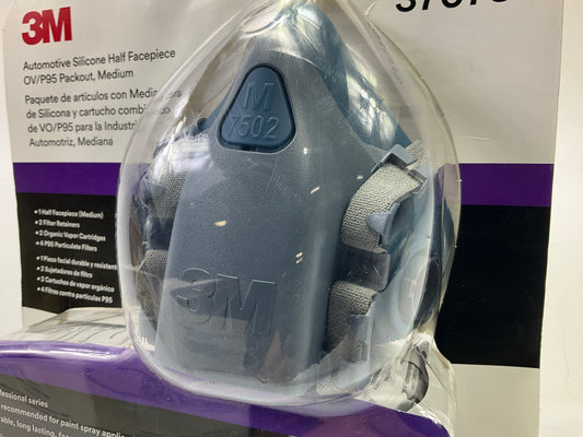 3M 37078 Half Facepiece Respirator Silicone Mask OV / P95 Size Medium 04-2029