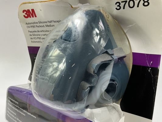 3M 37078 Half Facepiece Respirator Silicone Mask OV / P95 Size Medium 08/2027