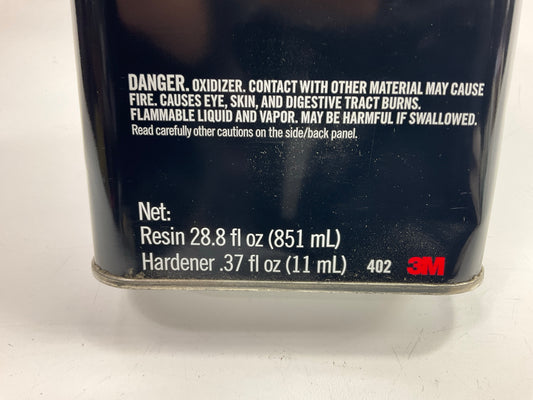 Dented,as Shown - 3M 402 Bondo Fiberglass Resin , 28.8 Fl Oz With Hardener