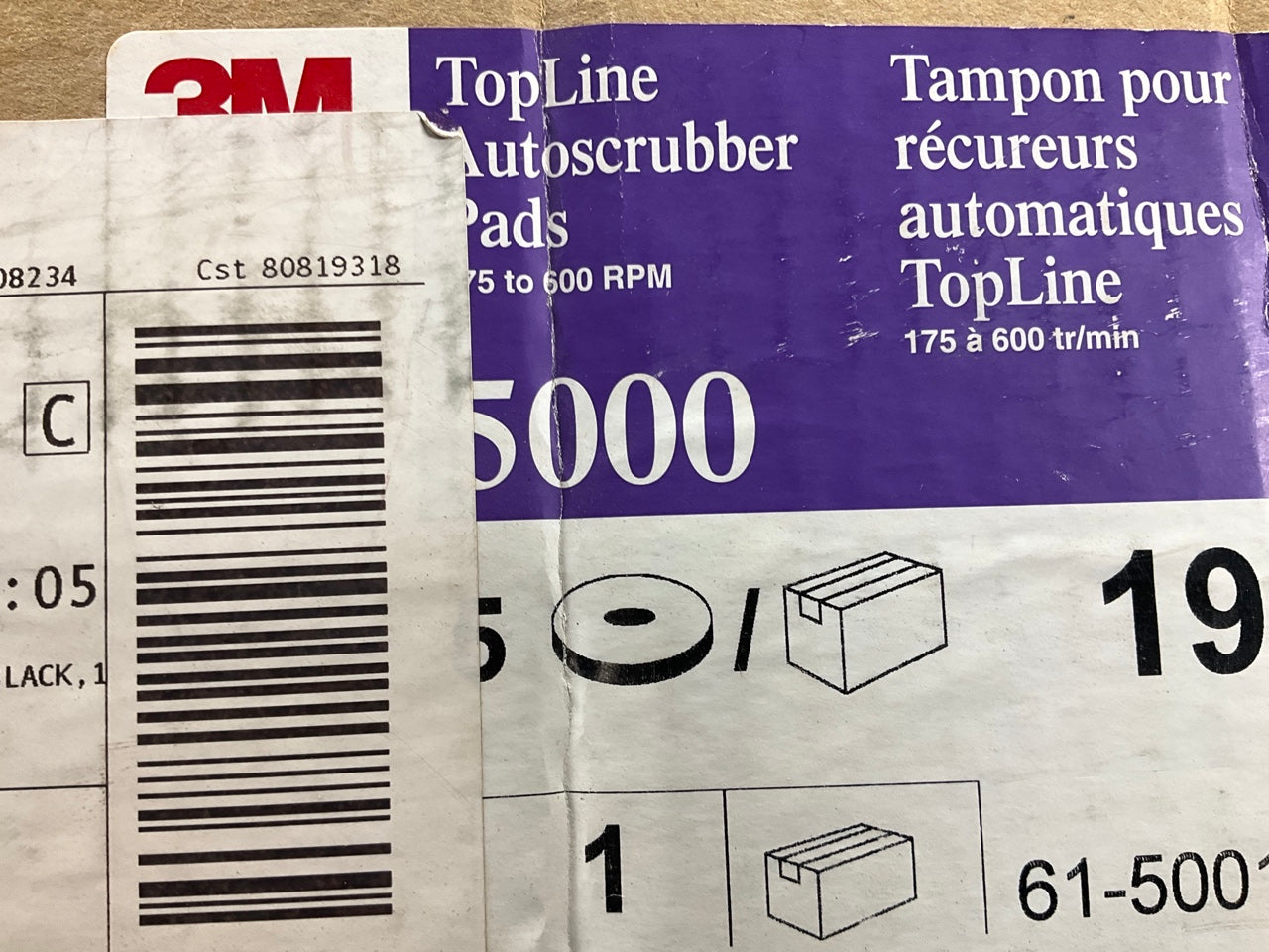 4 Pack - 3M 5000 19'' TopLine Autoscrubber Floor Polishing Buffing Pads