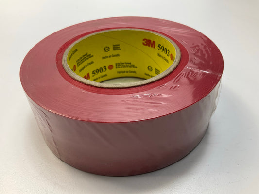 3M 5903 Outdoor Masking Poly Tape Red, 1.88''x60 Yard (48 Mm X 54.8 M) 7.5 Mil
