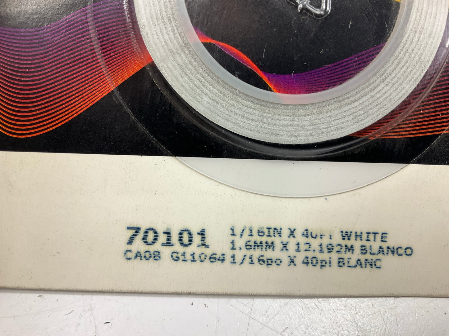 3M 70101 Pinstripe Striping Tape, 1/16'' X 40 Feet, White