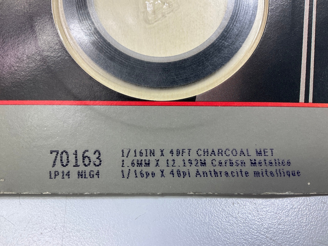 3m 70163 Pinstripe Striping Tape, 1/16'' In X 40 ' Feet Long Charcoal Metallic