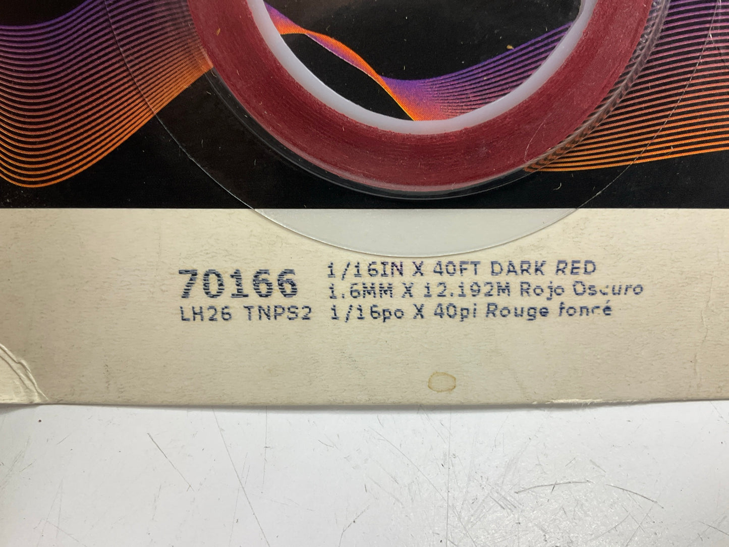 3M 70166 Pinstripe Striping Auto Stripe Tape, 1/16'' X 40' Dark Red