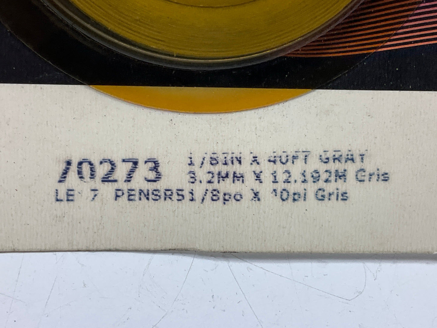 3M 70273 Pinstripe Auto Stripe Striping Tape, 1/8'' X 40' Gray