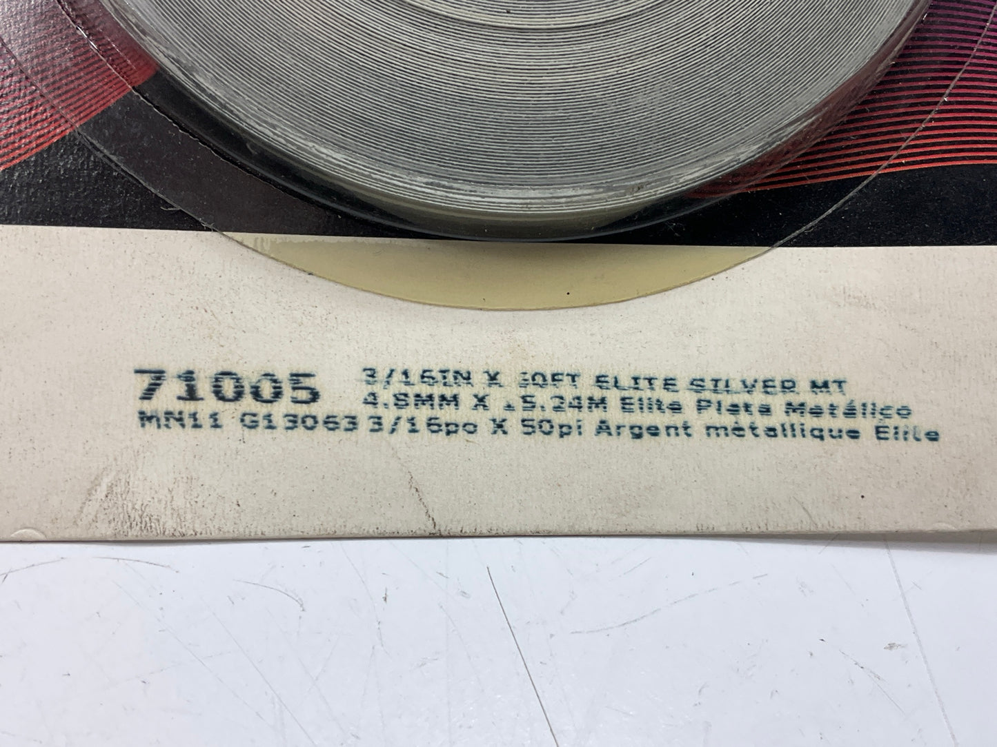 3M 71005 Pinstripe Striping Tape, 3/16'' X 50' Elite Silver Metallic Auto Stripe