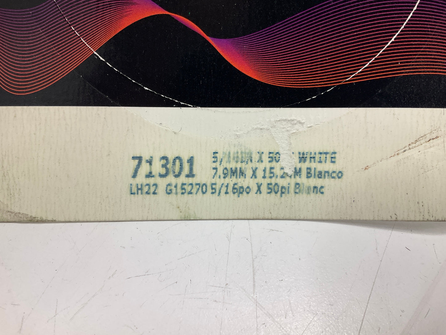 OPEN BOX - 3M 71301 3M Scotchcal Striping Tape, White, 5/16 In X 50 Feet