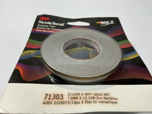 3M 71303 Pinstripe Striping Tape - 5/16'' X 50 FEET Gold Metallic