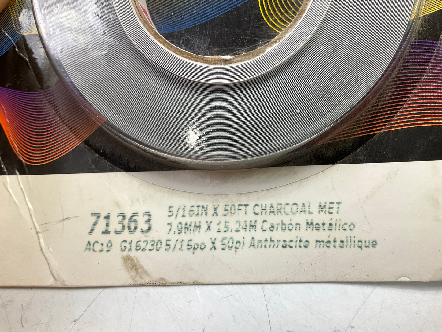 3M Scotchcal 71363 Charcoal Metallic Striping Automotive Tape - 5/16'' X 50 Feet