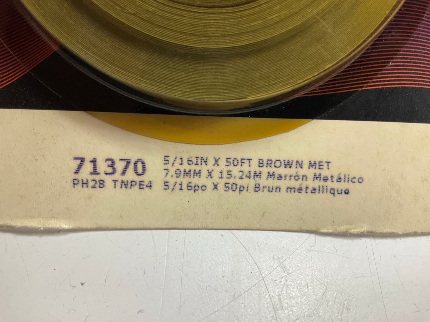 3M 71370 Pinstripe Auto Stripe Striping Tape, 5/16'' X 50' Brown Metallic