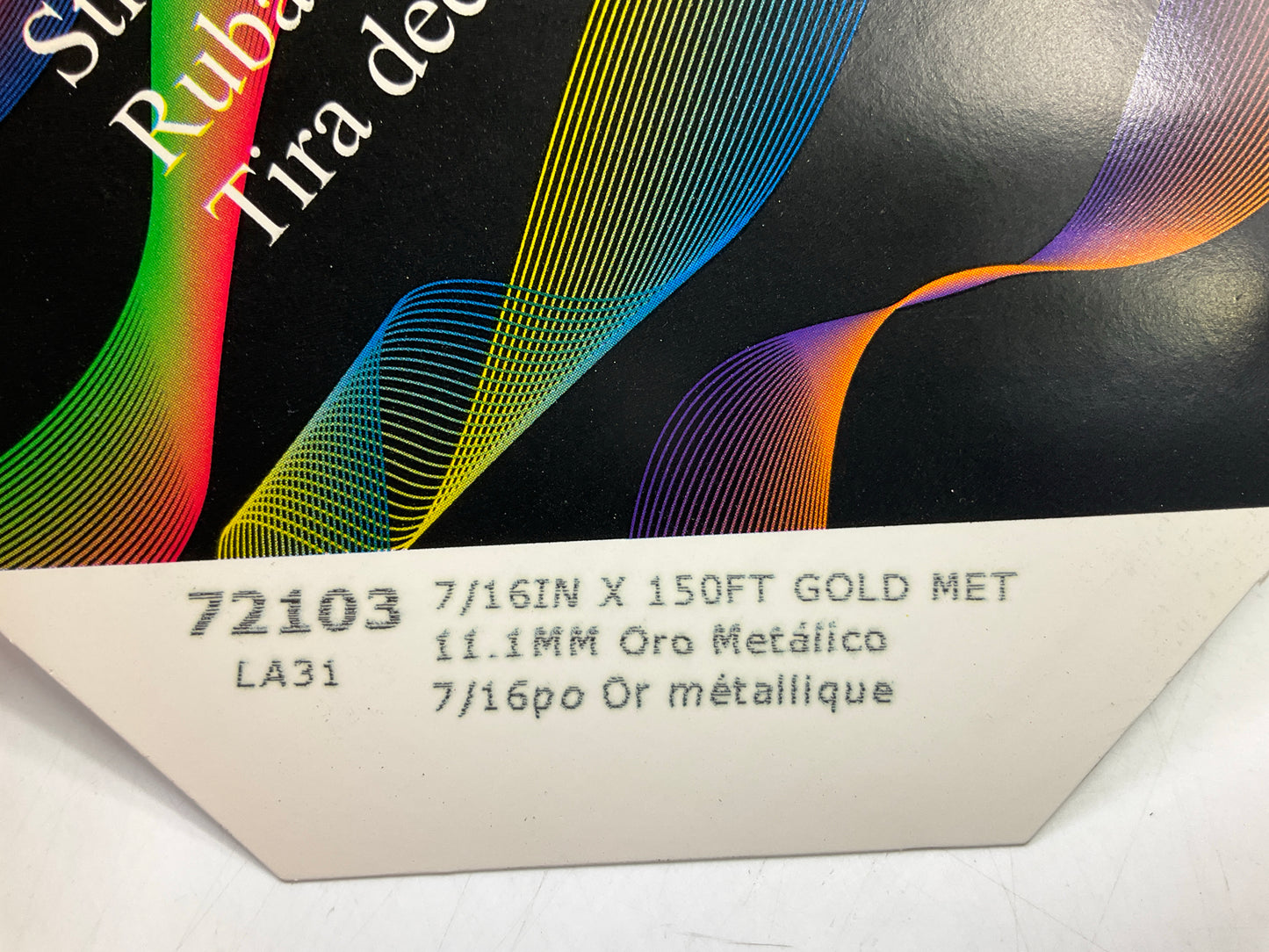3M Scotchcal 72103 Gold Metallic Striping Automotive Tape - 7/16'' X 150'
