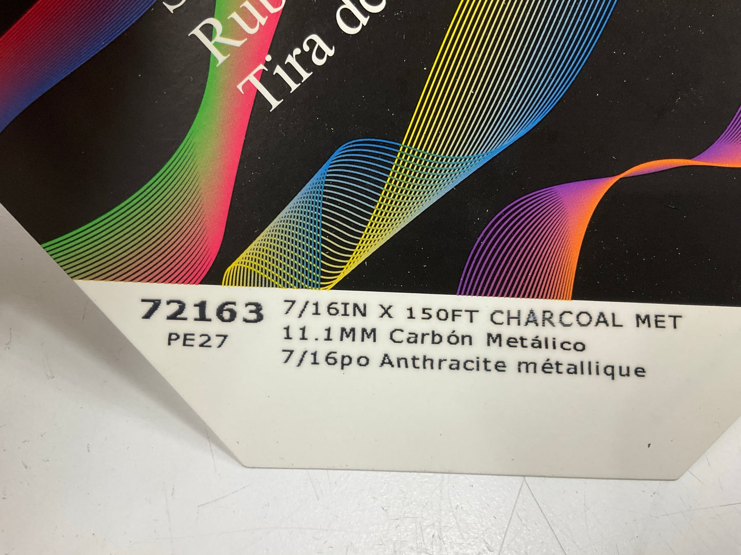 3M 72163 Pinstripe Auto Stripe Striping Tape, Charcoal Metallic 7/16'' X 150 Feet