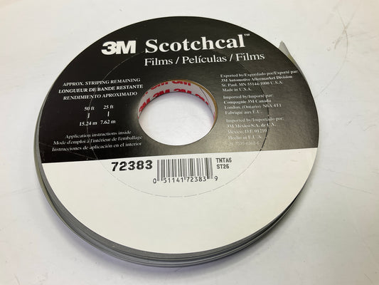3M 72383 Scotchcal Striping Stripe Tape Medium Silver Metallic 5/16'' X 150 Feet