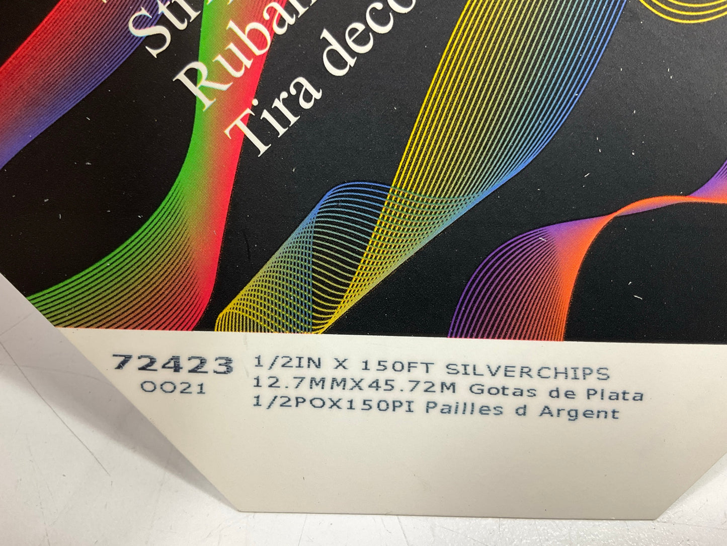 3M 72423 Pinstripe Auto Stripe Striping Tape 1/2'' X 150' Silverchips