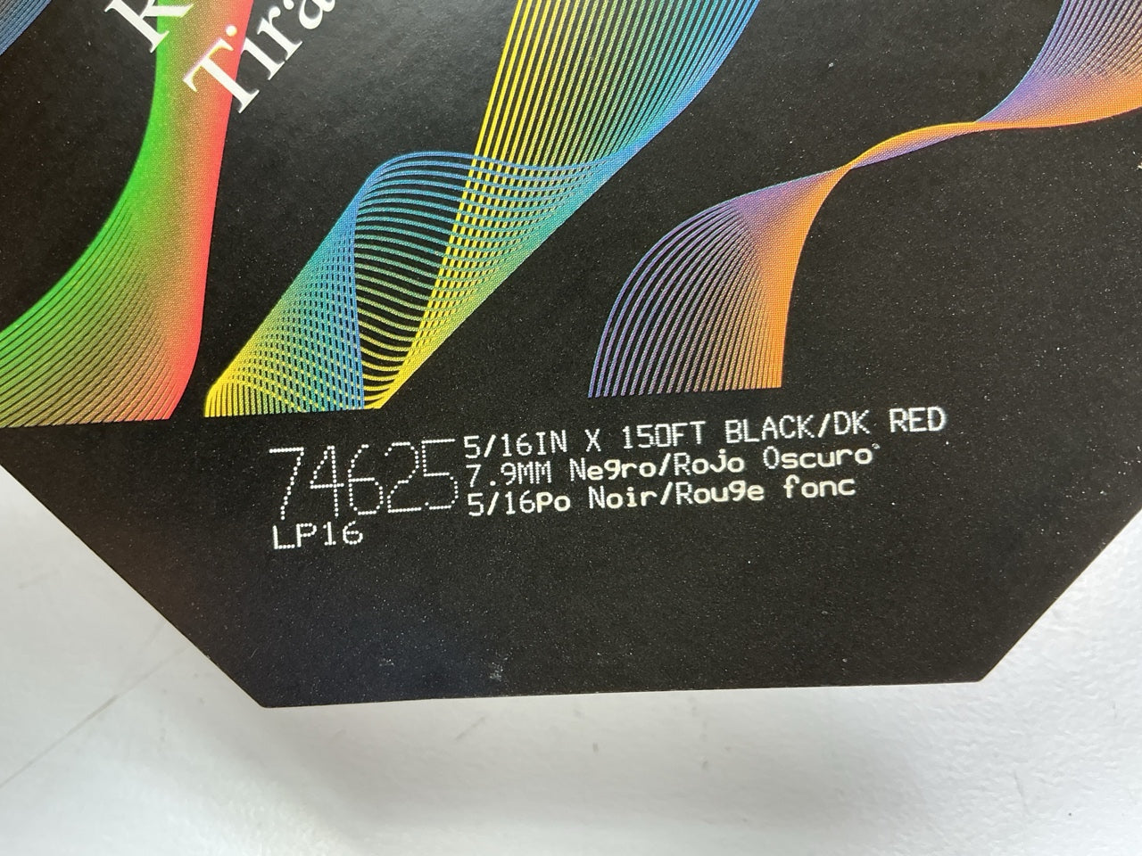 3M 74625 Pinstripe Striping Tape, 5/16'' X 150 Feet, Black / Dark Red