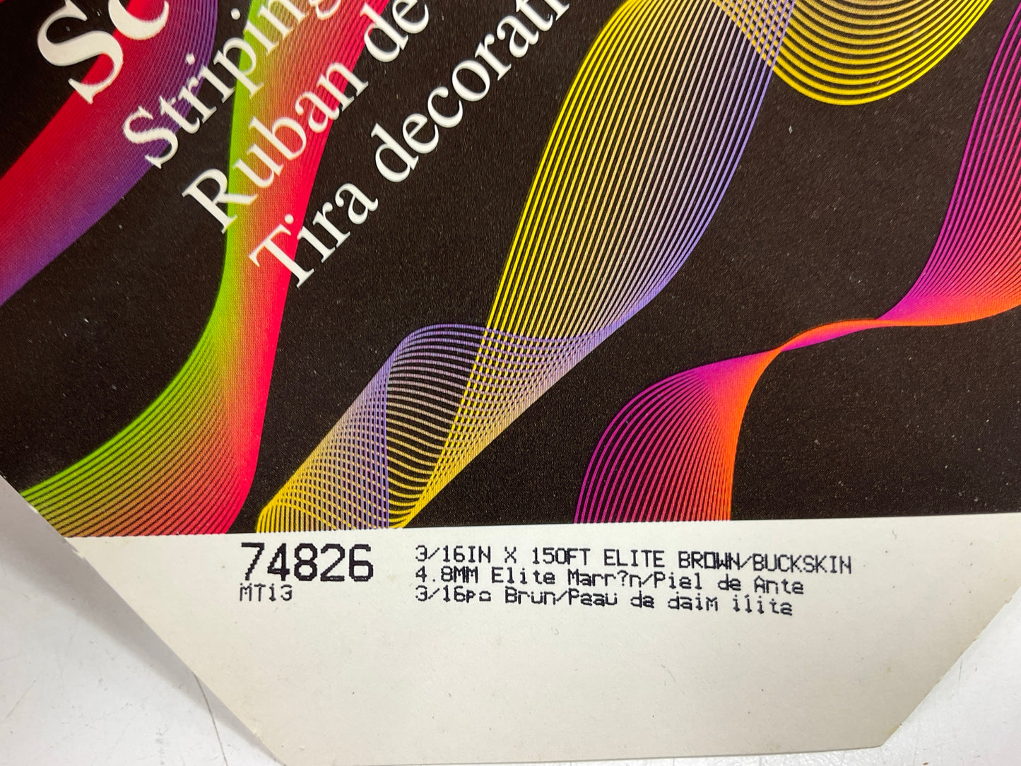 3M 74826 Pinstripe Striping Tape, 3/16'' X 150' Elite Brown / Buckskin
