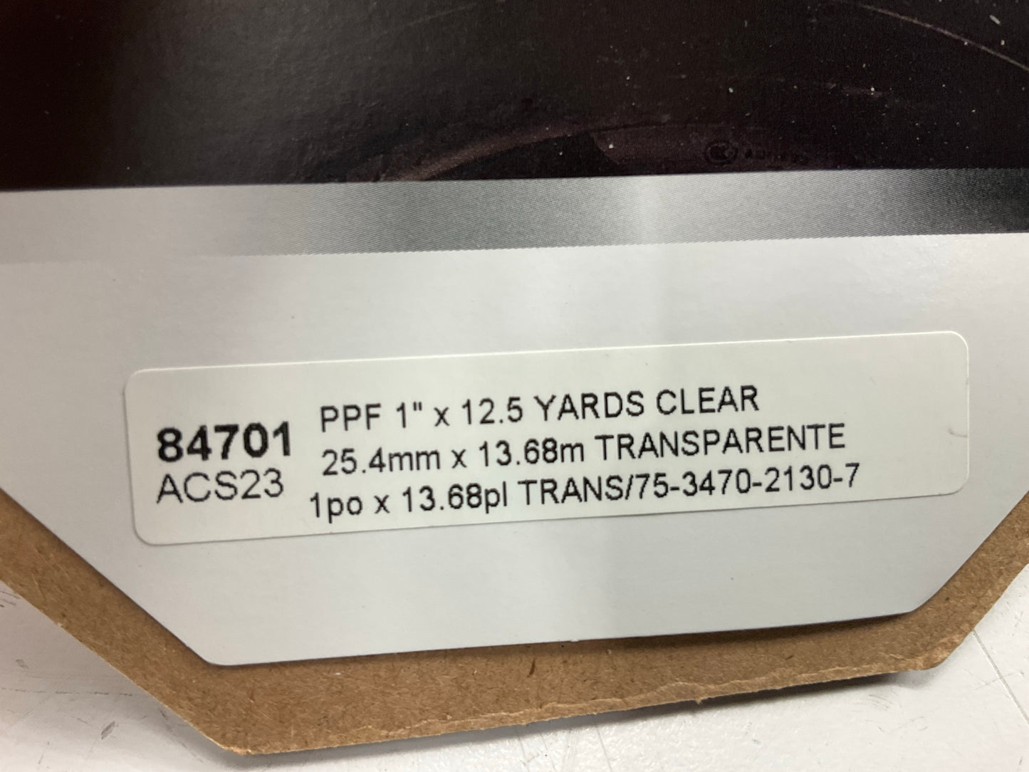 3M 84701 Scotchcal Clear Paint Protection Film Roll, 1'' X 12.5 Yards Clear