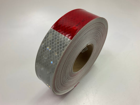 3M 963-326 Conspicuity Reflective Tape, 2'' W X 50 Yd, 10 Mil Thick, Red/White