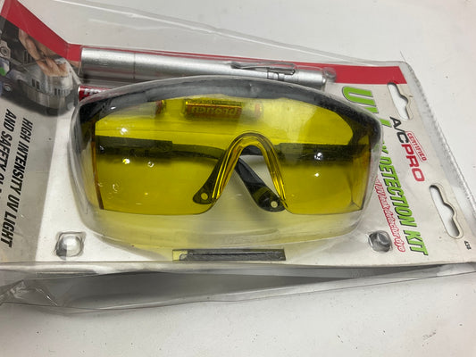 AC Pro 438 Leak Detection UV Dye Kit - UV Light & Safety Glasses & Compact Light