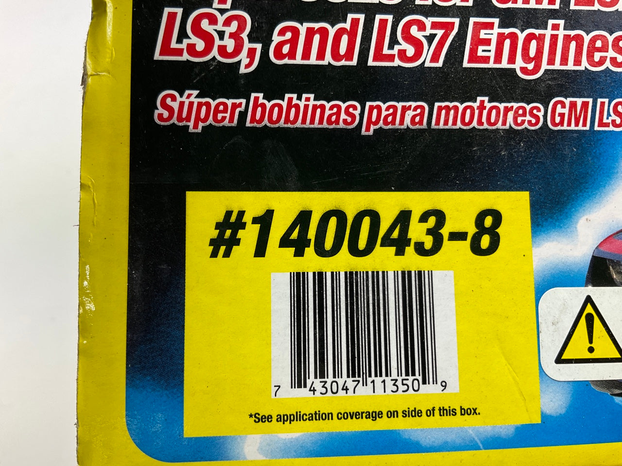 (8) Accel 140043 Performance Ignition Coils - Supercoils Chevy LS2, LS3 & LS7