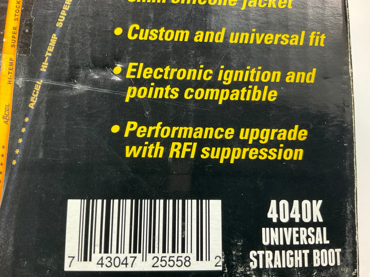 Missing One Boot - Accel 4040K Ignition Spark Plug Wire Set, Black, 8mm Wires