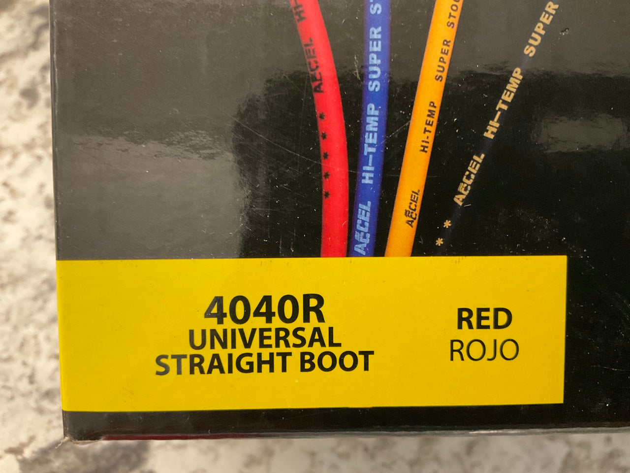 ACCEL 4040R Performance Spark Plug Wire Set 8mm Red Wire With Straight Boots