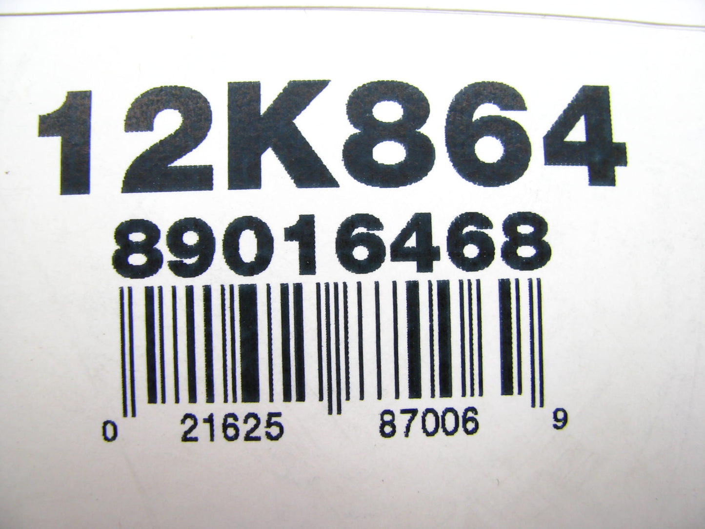 Acdelco 12K864 Serpentine Belt - 1.647'' X 87.00'' - 12 Ribs