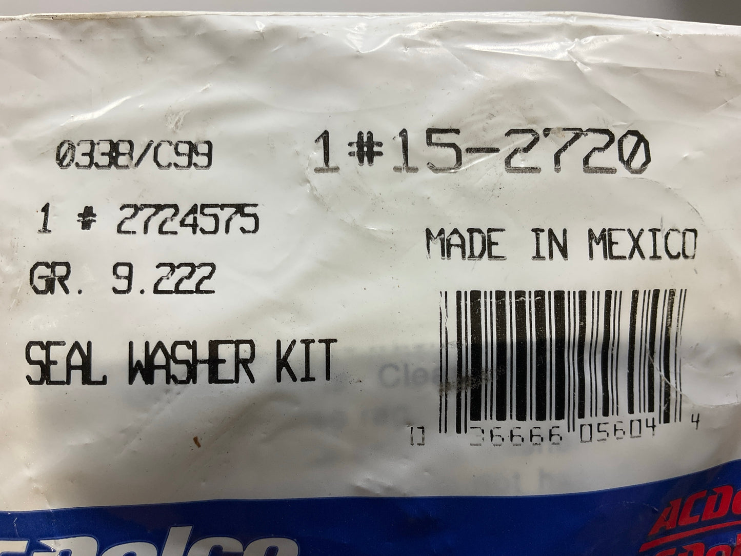 Acdelco 15-2720 A/C Manifold Washer Seal Kit