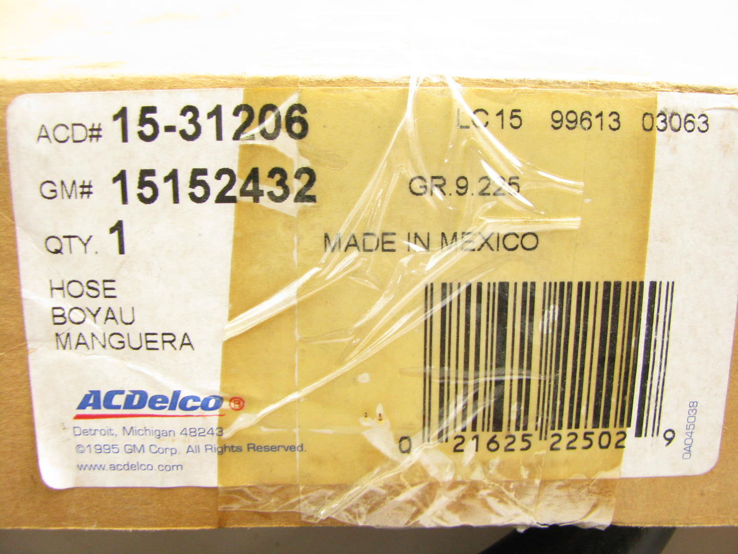 Acdelco 15-31206 A/C Suction Hose 01-02 Silverado Sierra 3500 6.6L-V8 Ambulance
